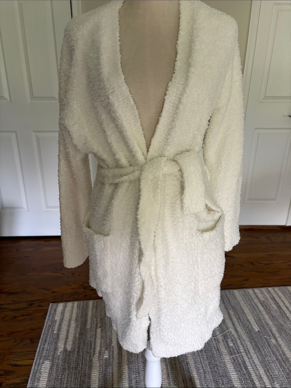aerie Plush Wrap Robe in Cream